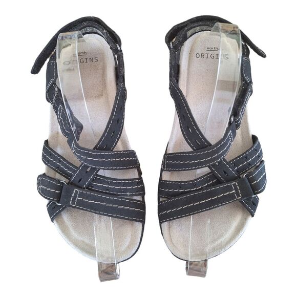 EARTH ORIGINS SAVOY SAILOR Comfort Sandals Strappy size 7 Black Worn Once - Picture 7 of 11